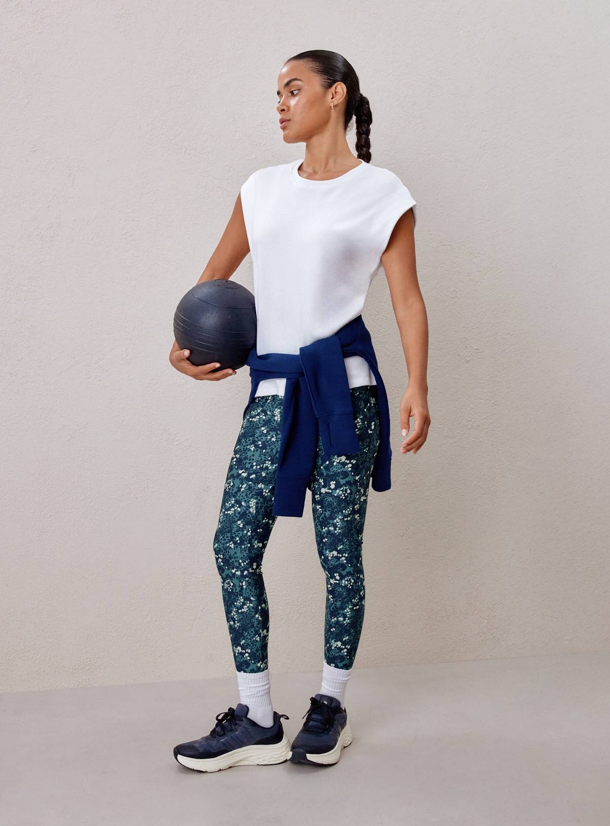 REAKTIV Micro Floral High Waisted Everyday Full Length Legging M - Image 2